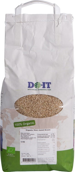 Organic Wholegrain Round Rice (short grain) 5kg.