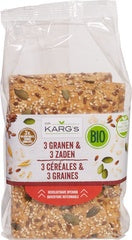 Organic 3 grain and seed crackers