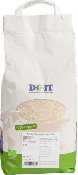 Organic White Basmati Rice 5kg.